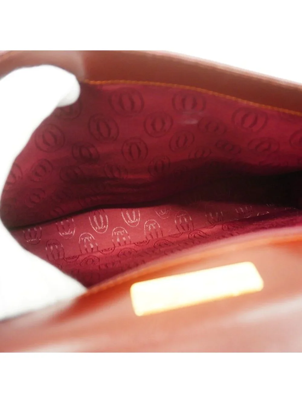Cartier Business Bag Must Leather Bordeaux Gold